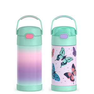 12oz FUNtainer Water Bottles Mint Ombre & Butterfly Frenzy Bundle