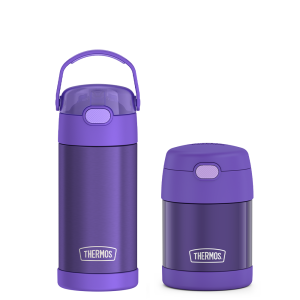 12oz FUNtainer Water Bottle & 10oz Food Jar Bundle - Purple
