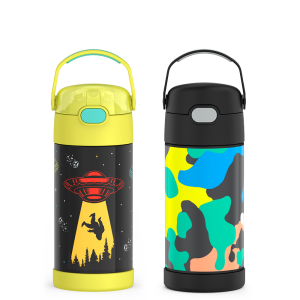 12oz FUNtainer Water Bottles Out of This World & Neon Camo Bundle