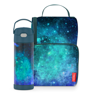 16oz FUNtainer Water Bottle & Lunch Box Bundle - Galaxy Teal