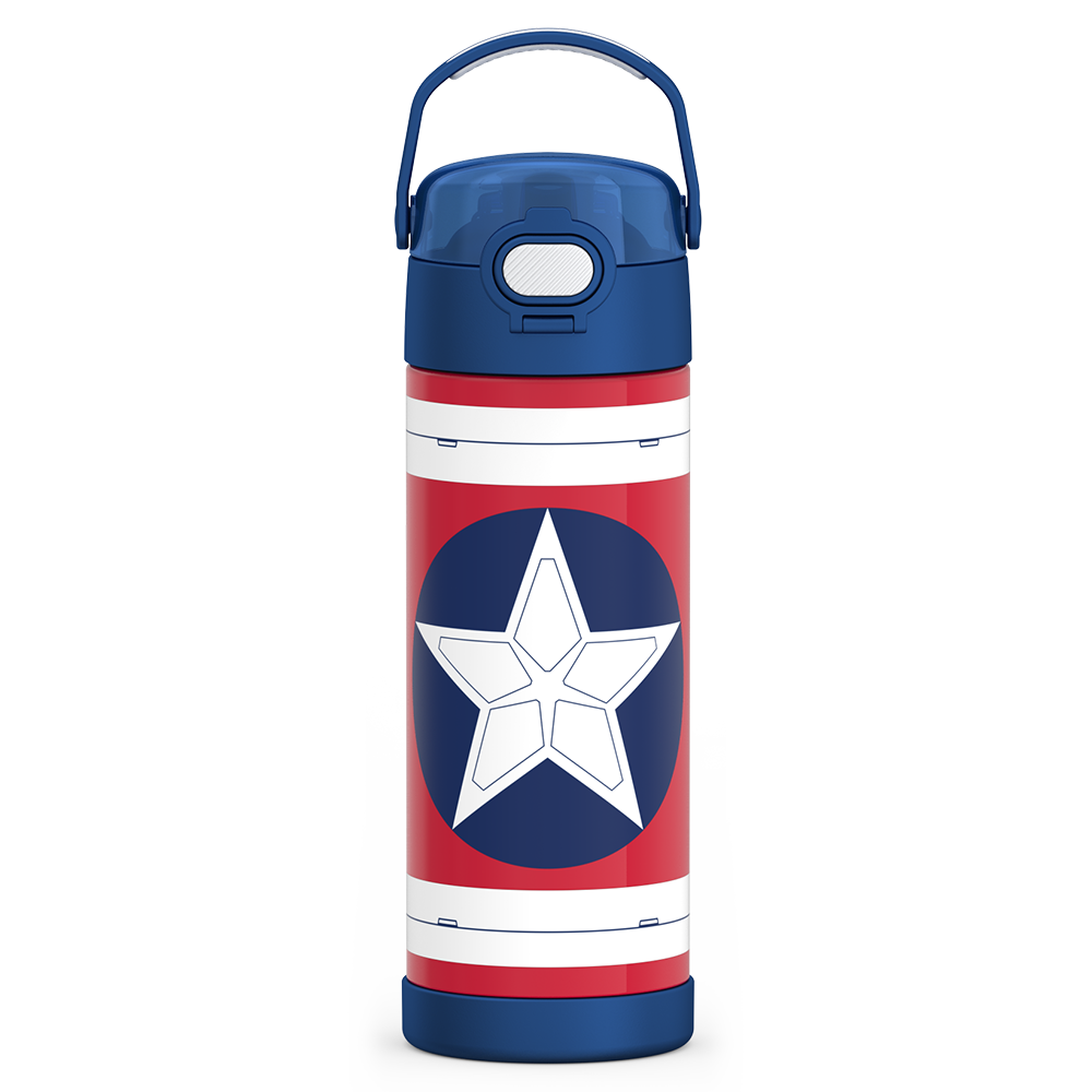 16oz FUNTAINER® WATER BOTTLE CAPTAIN AMERICA
