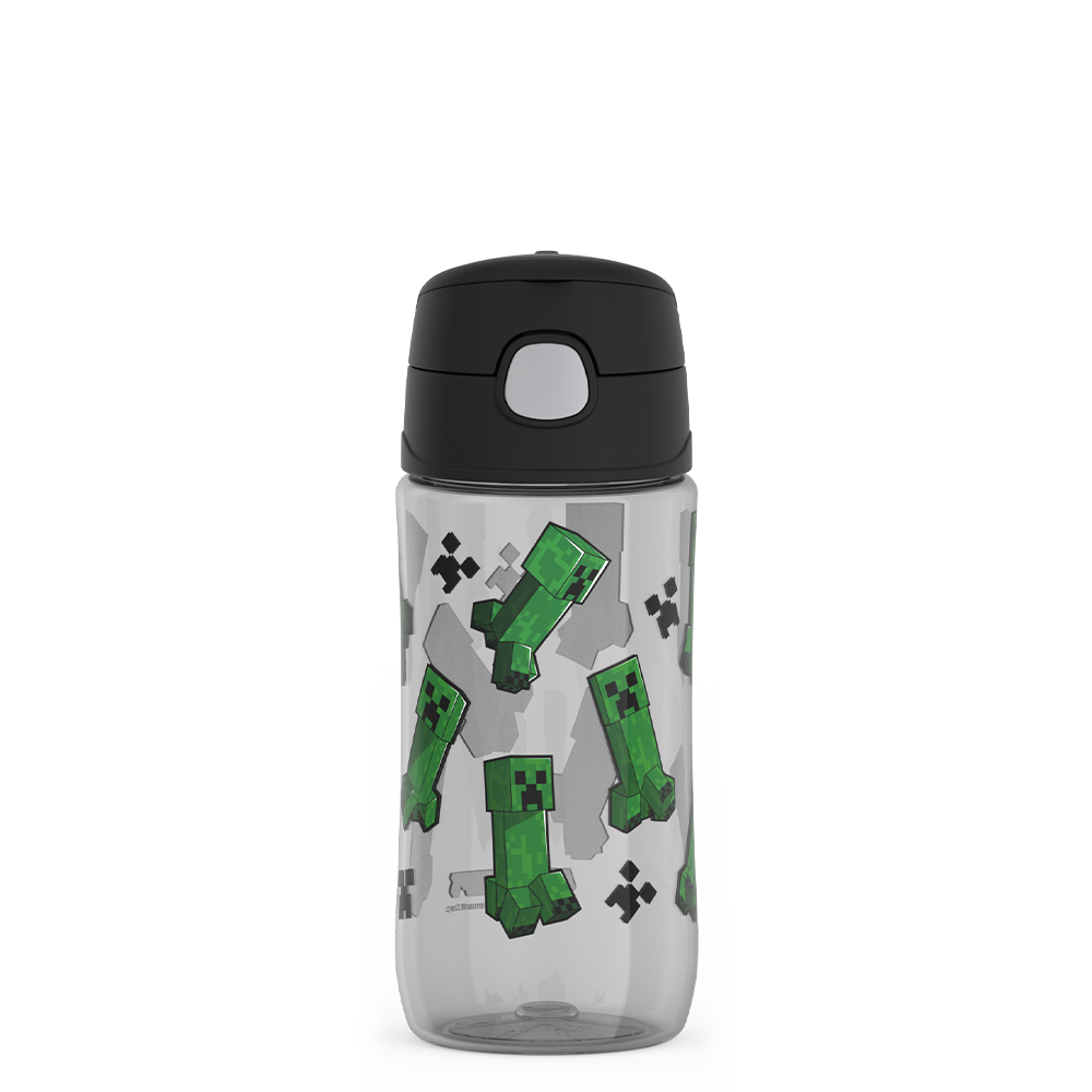 16oz THERMOS? KIDS WATER BOTTLE WITH SPOUT LID MINECRAFT