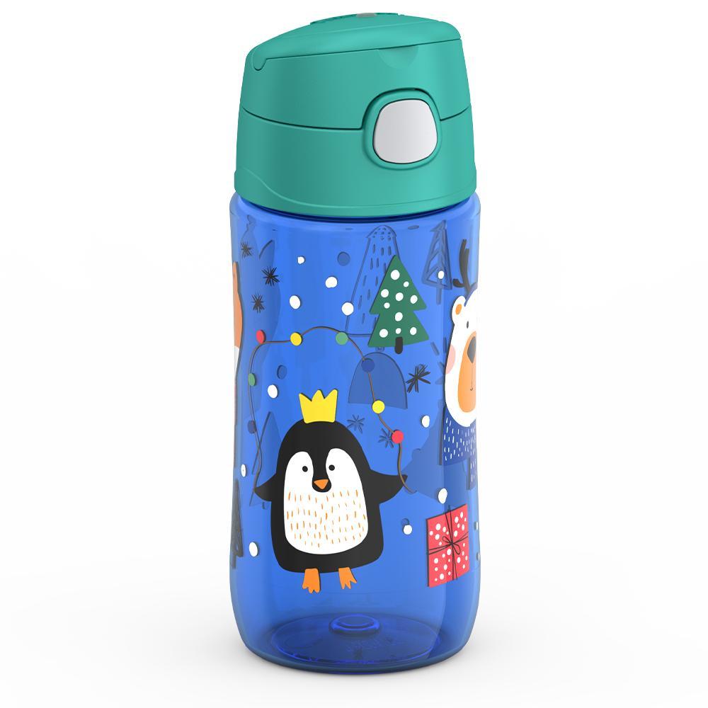 16oz THERMOS? KIDS PLASTIC WATER BOTTLE PENGUIN - Image 5