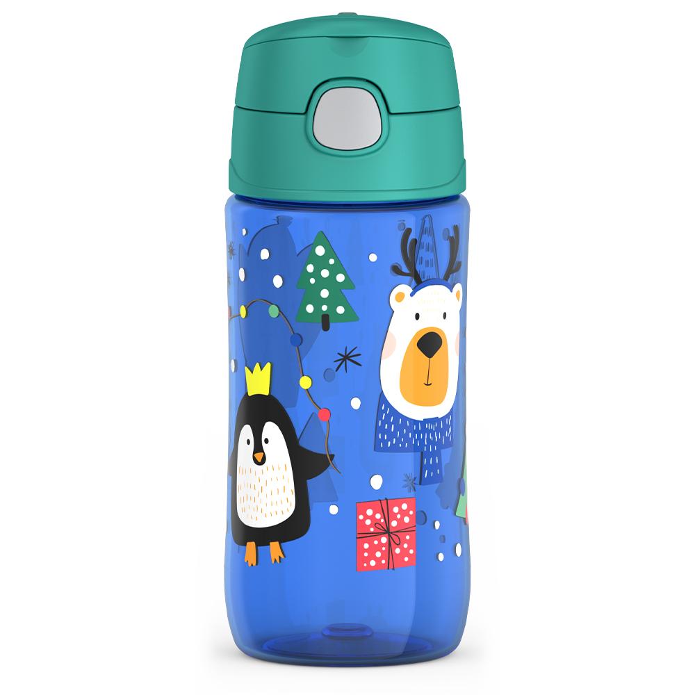 16oz THERMOS? KIDS PLASTIC WATER BOTTLE PENGUIN - Image 4