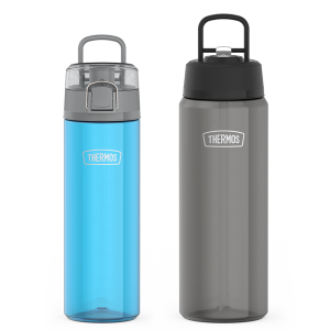 26oz Spout Lid & 32oz Straw Lid Lightweight Water Bottle Bundle - Teal & Smoke