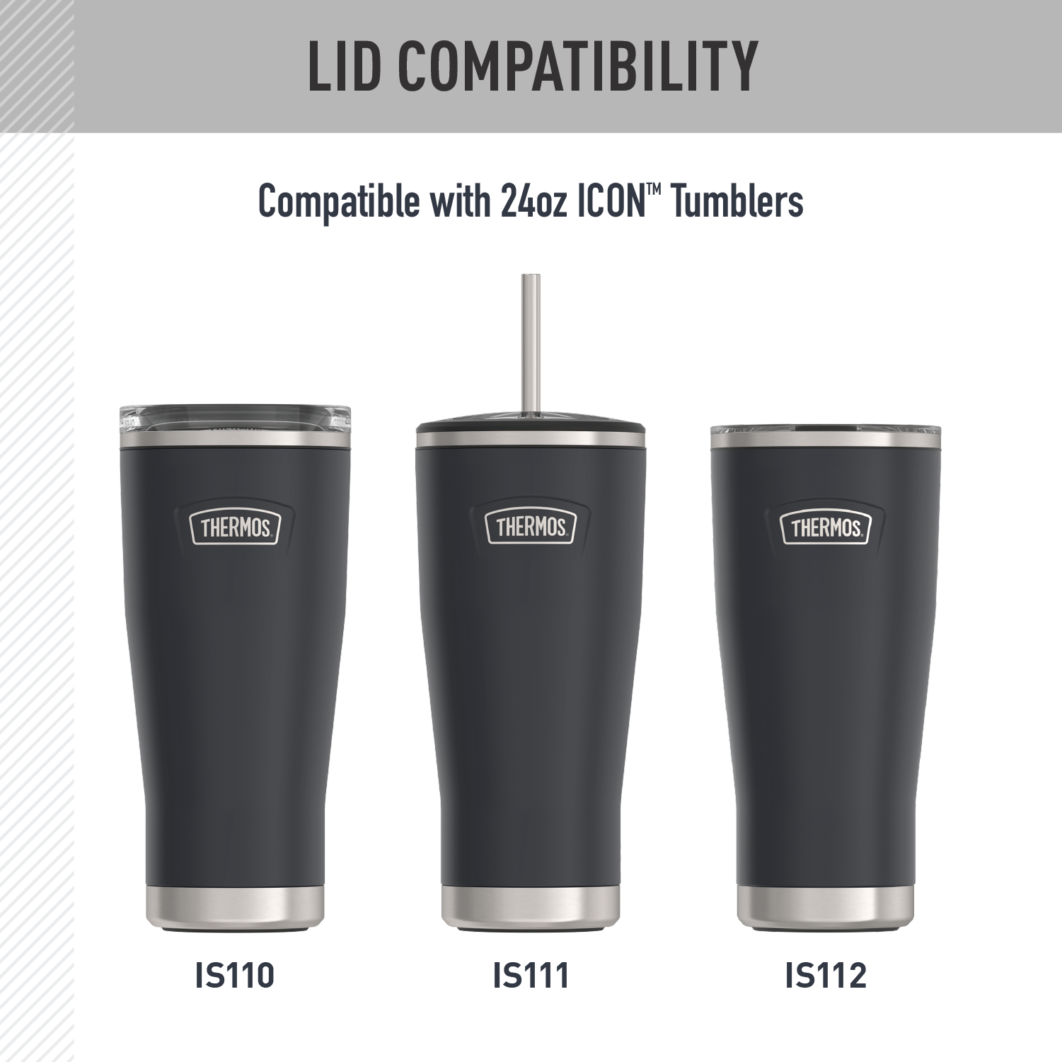 24oz ICON? COLD TUMBLER - REPLACEMENT LID - Image 3