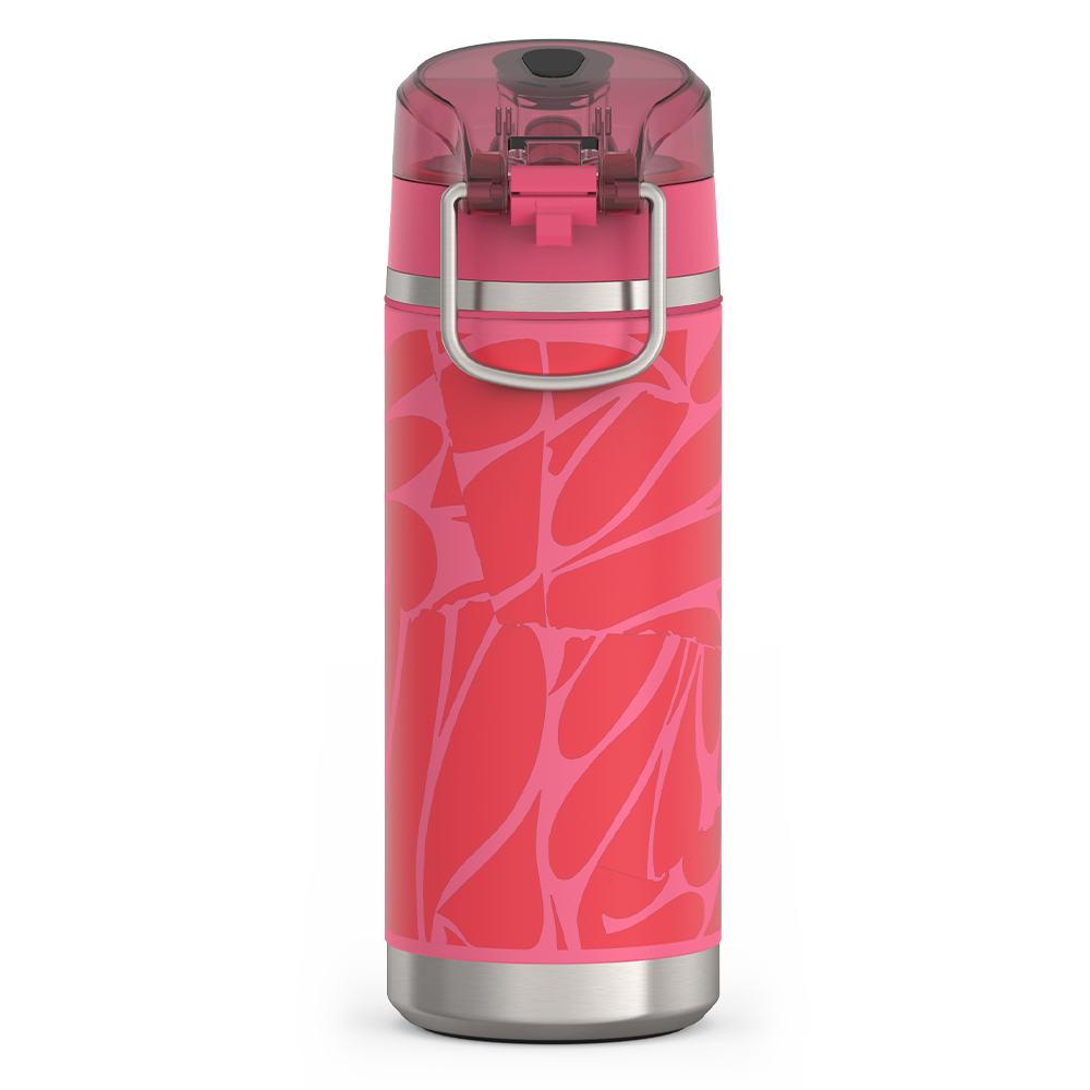 18oz ICON? KIDS WATER BOTTLE WITH SPOUT LID - ABSTRACT PETALS - Image 4