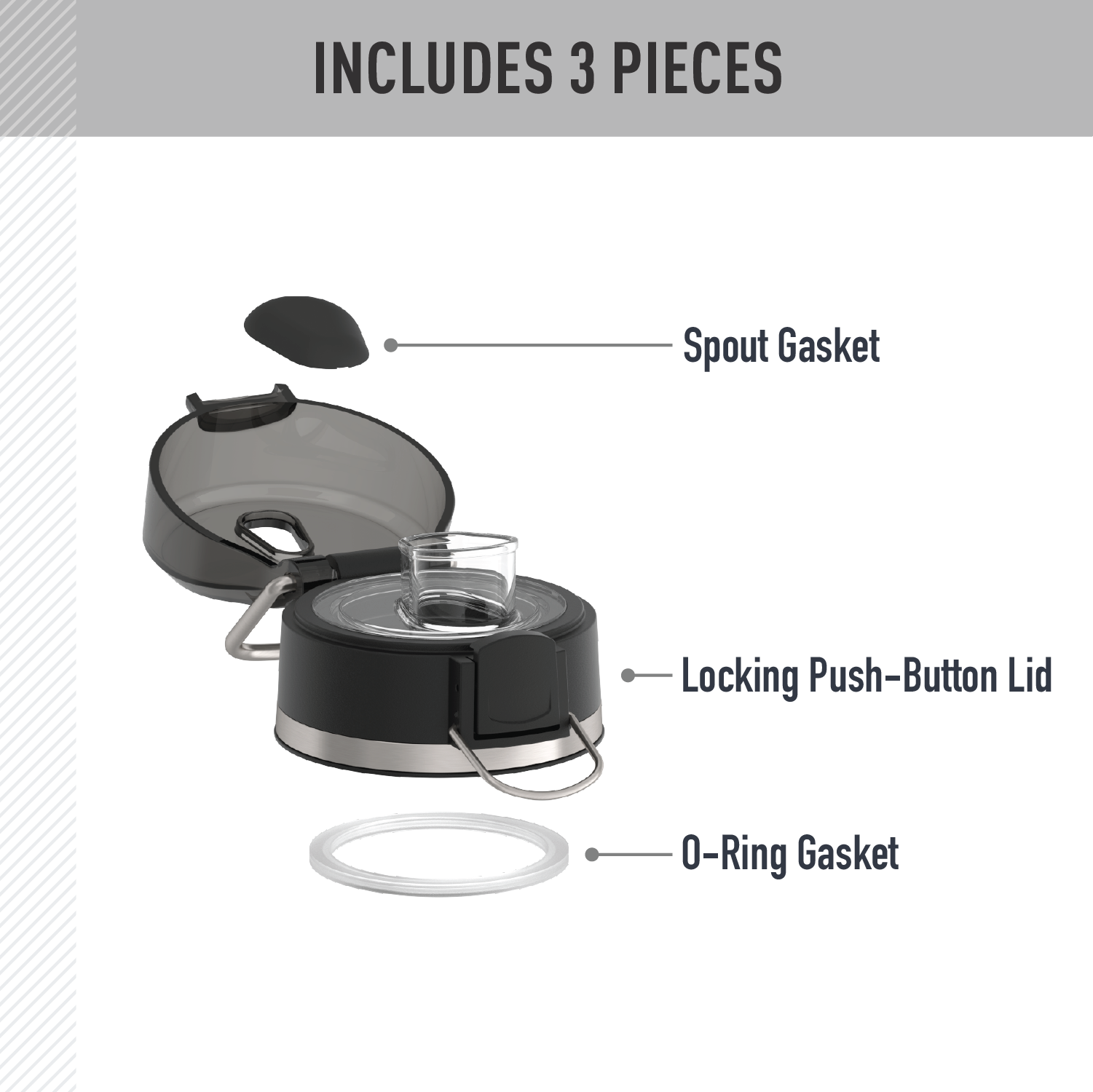 18oz ICON? KIDS WATER BOTTLE - REPLACEMENT SPOUT LID - Image 3