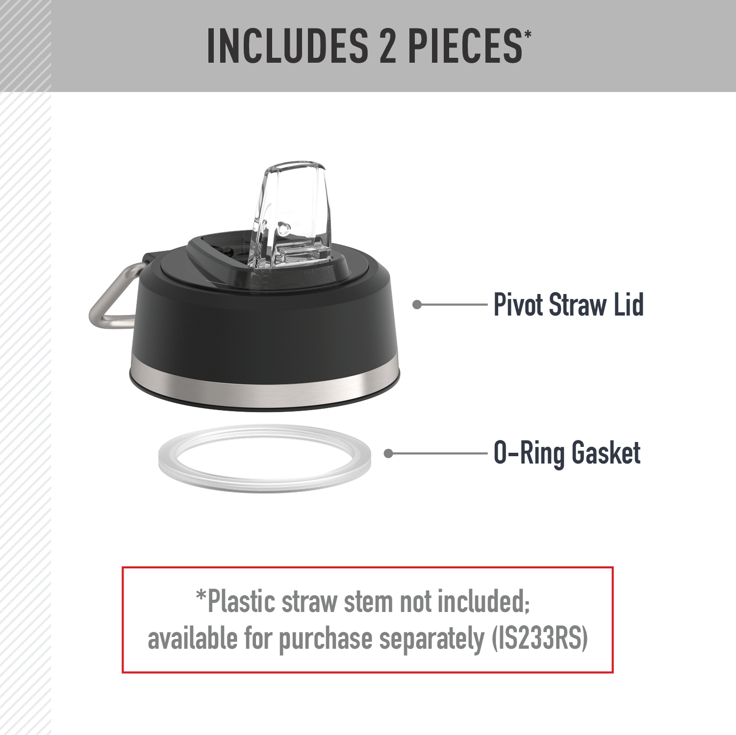 18oz ICON? KIDS WATER BOTTLE - REPLACEMENT STRAW LID - Image 3