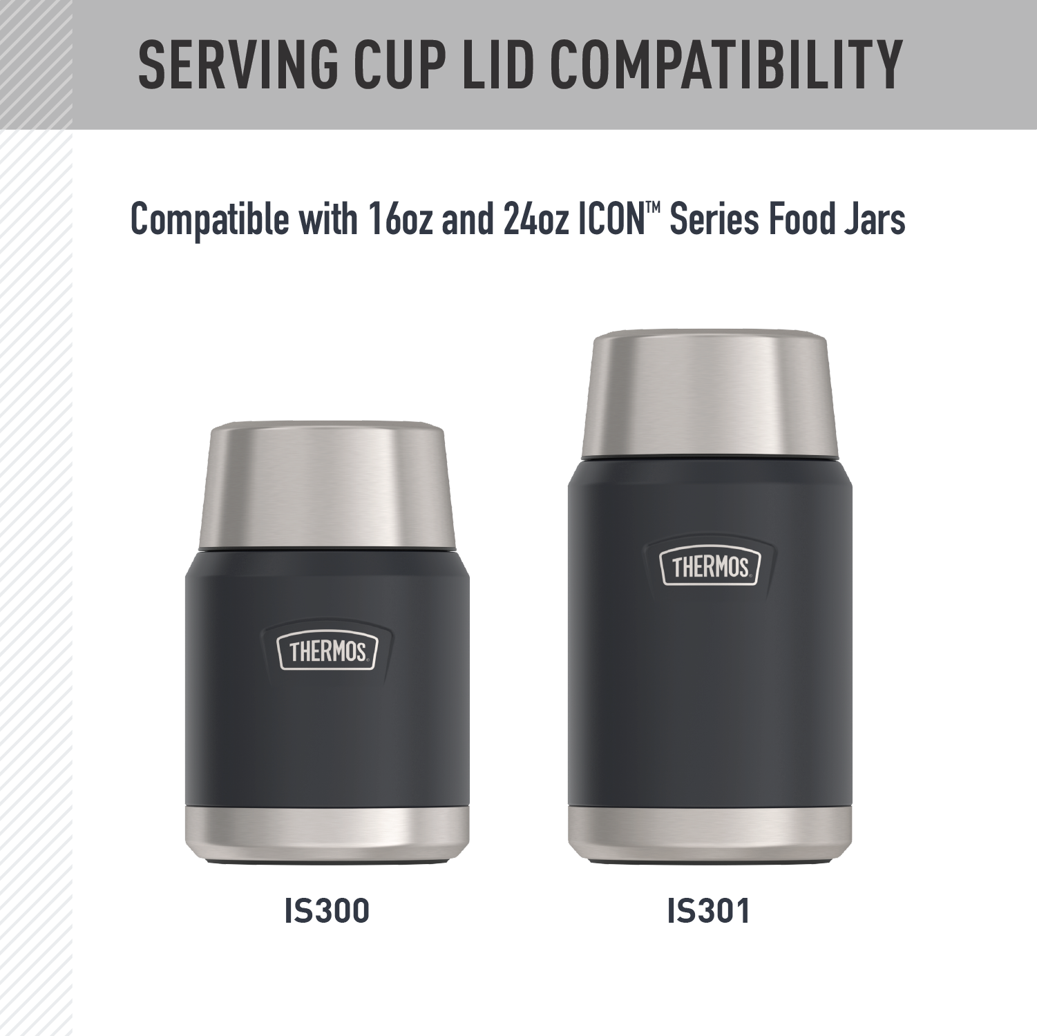 16oz + 24oz ICON? FOOD JAR - REPLACEMENT SERVING CUP LID - Image 3