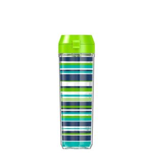 24oz DOUBLE WALL WATER BOTTLE NAVY STRIPES
