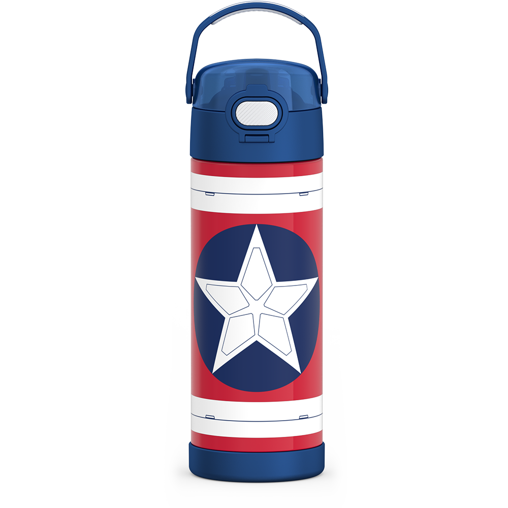 16oz FUNTAINER® WATER BOTTLE CAPTAIN AMERICA - Image 3