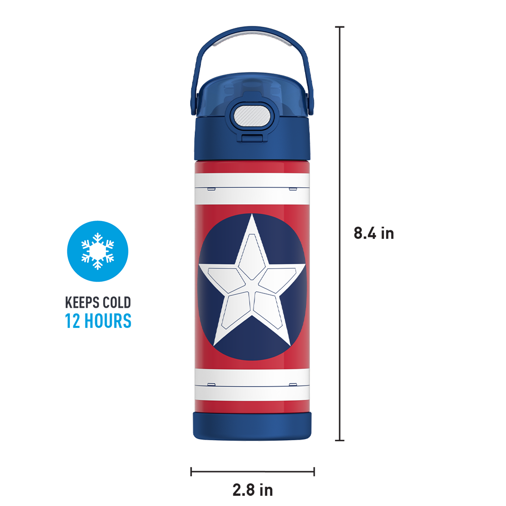 16oz FUNTAINER® WATER BOTTLE CAPTAIN AMERICA - Image 9