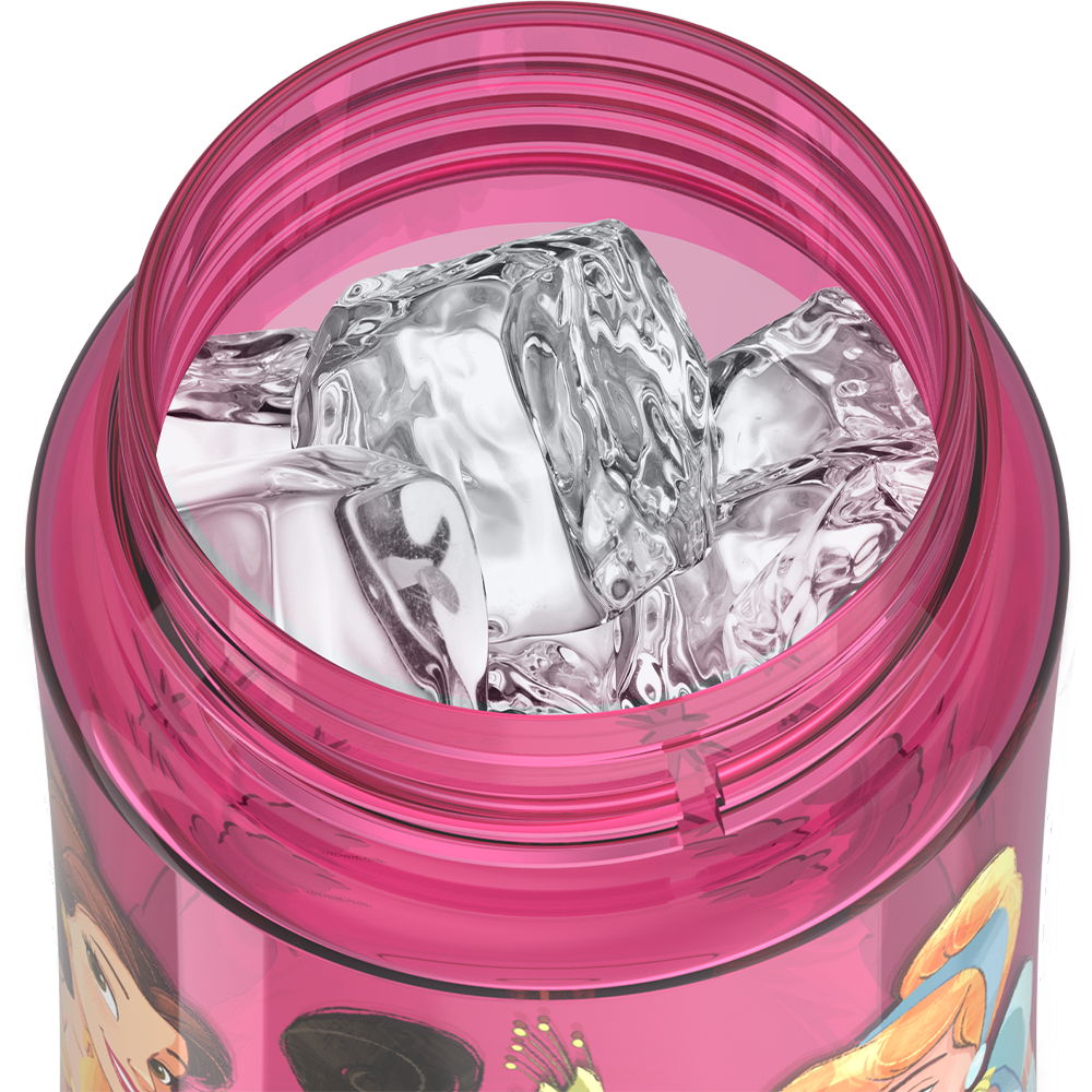 16oz THERMOS? KIDS WATER BOTTLE WITH SPOUT LID DISNEY PRINCESS - Image 3