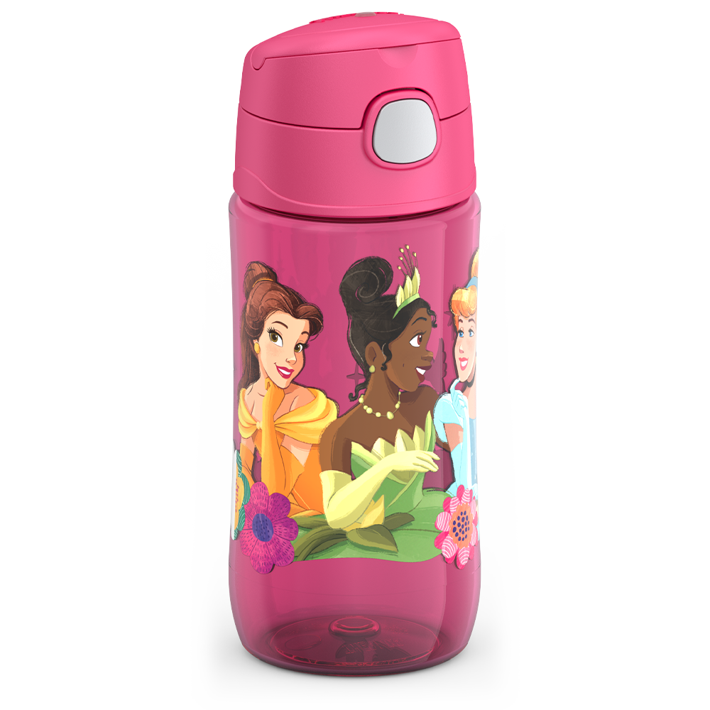 16oz THERMOS? KIDS WATER BOTTLE WITH SPOUT LID DISNEY PRINCESS - Image 4