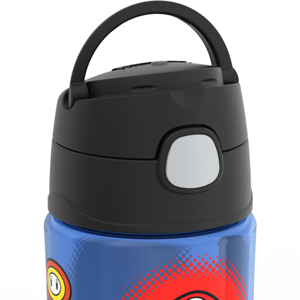 16oz THERMOS? KIDS WATER BOTTLE WITH SPOUT LID MARIO KART? - Image 5