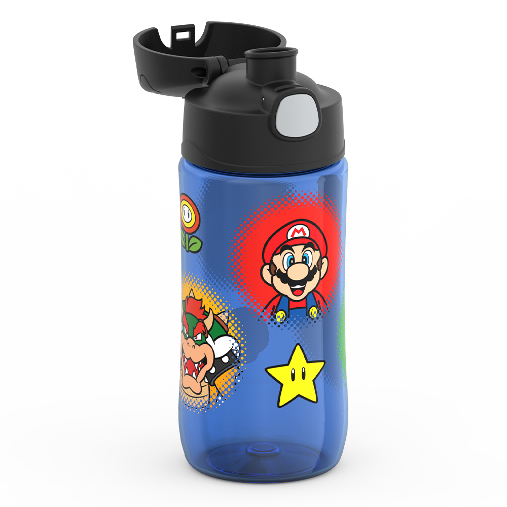 16oz THERMOS? KIDS WATER BOTTLE WITH SPOUT LID MARIO KART? - Image 6