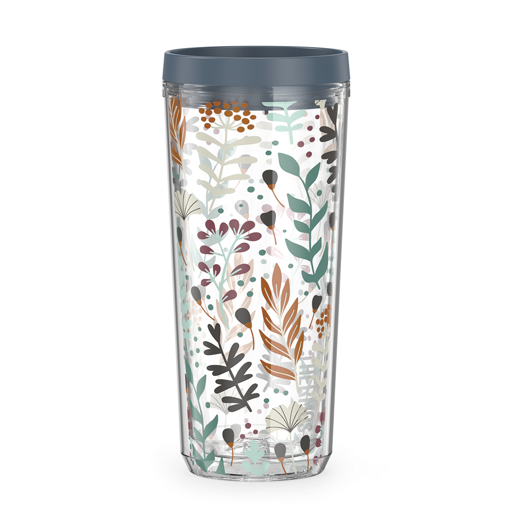 24oz DOUBLE WALL TUMBLER WHIMSICAL LEAVES - Image 2