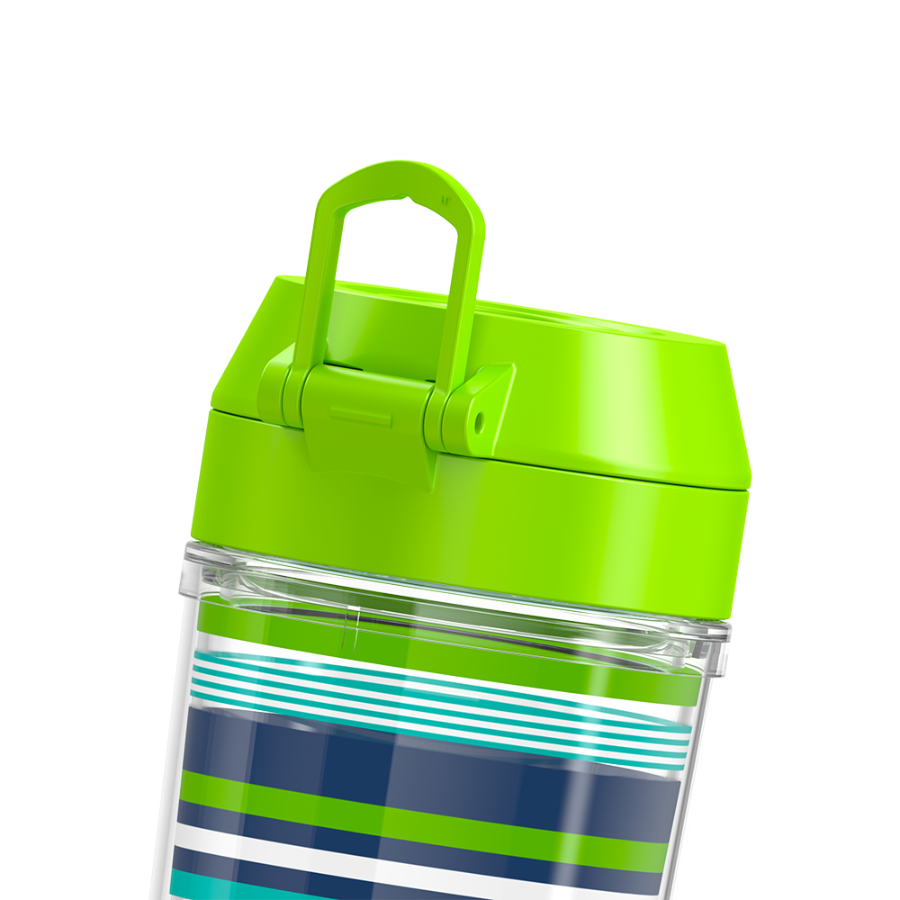 18oz DOUBLE WALL WATER BOTTLE NAVY STRIPES - Image 4